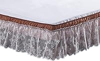 Vista 12 de Falda de cama de encaje envolvente Falda de cama con volantes Cubierta de polvo Funda de cama con volantes
