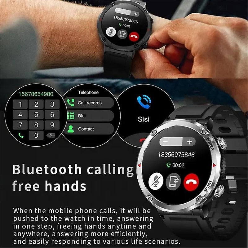 Montre intelligente T30 Bluetooth Appel Hommes Écran IPS Bracelet Sport Suivi de Santé Fitness Tracker 600mAh Grande Batterie Smartwatch