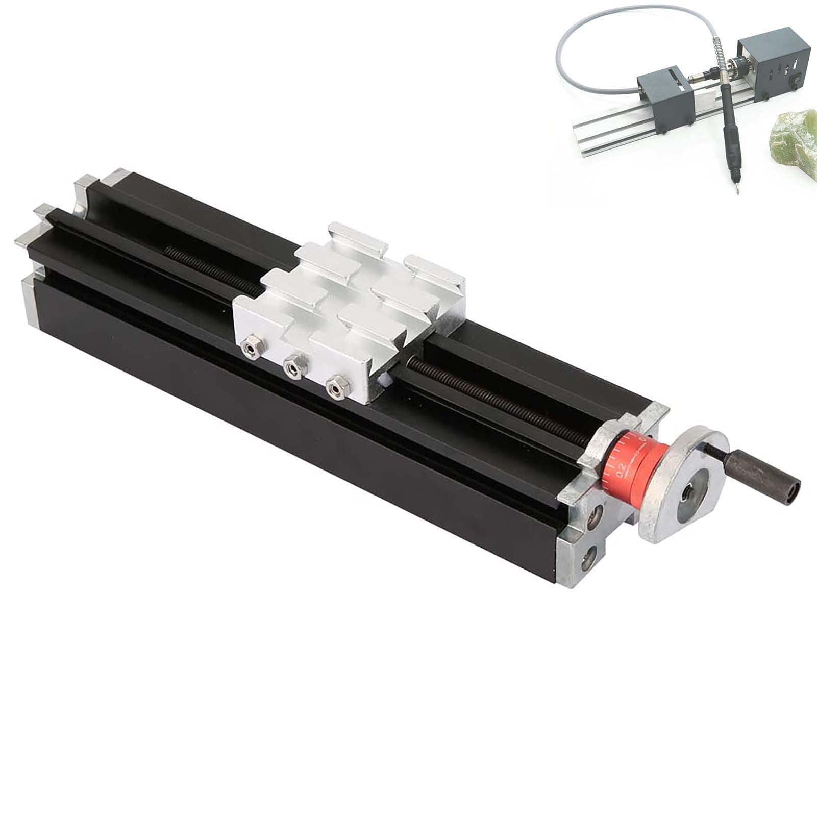 Tornos Transversales de Metal de la Caja Kit de Máquina de Bloque de Diapositiva Longitudinal de Bloque de Diapositiva Cruzada de Metal Mini para X, Y, Z Procesando en 3 Dimensiones de la Herramienta