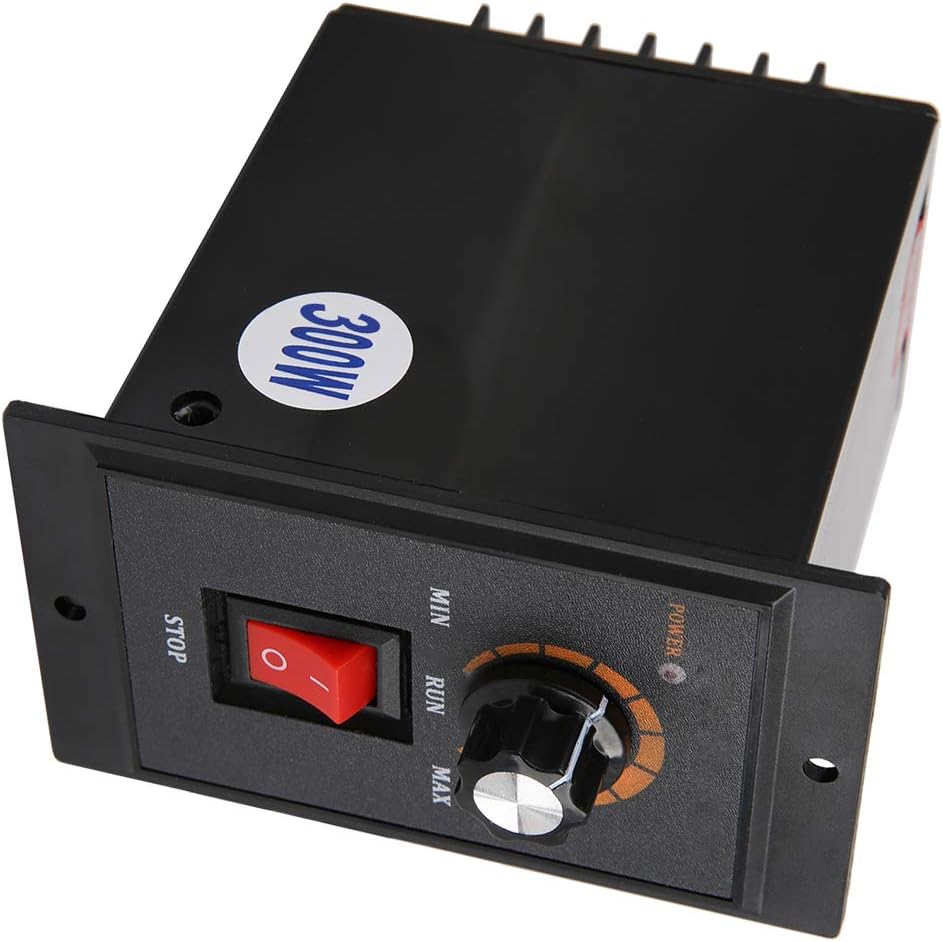 Motor Speed Controller, US-52-RED Single Phase AC Motor Speed Controller, 300W/400W/500W High Precision Electric Motor Speed Regulator, AC 220V, 50/60Hz(300W)