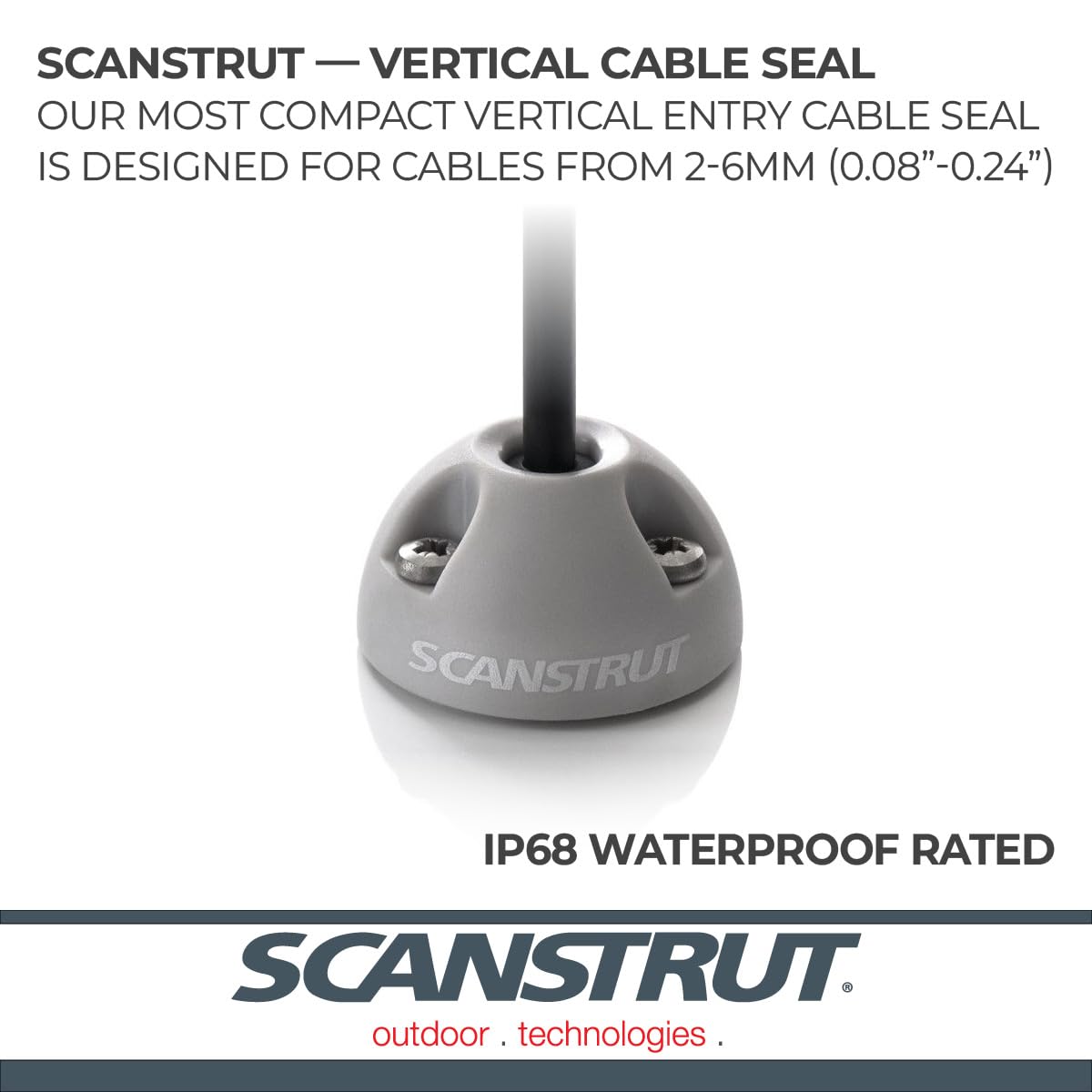 Scanstrut DS6-P-Pasacables elettrici, Colore: Grigio Acciaio