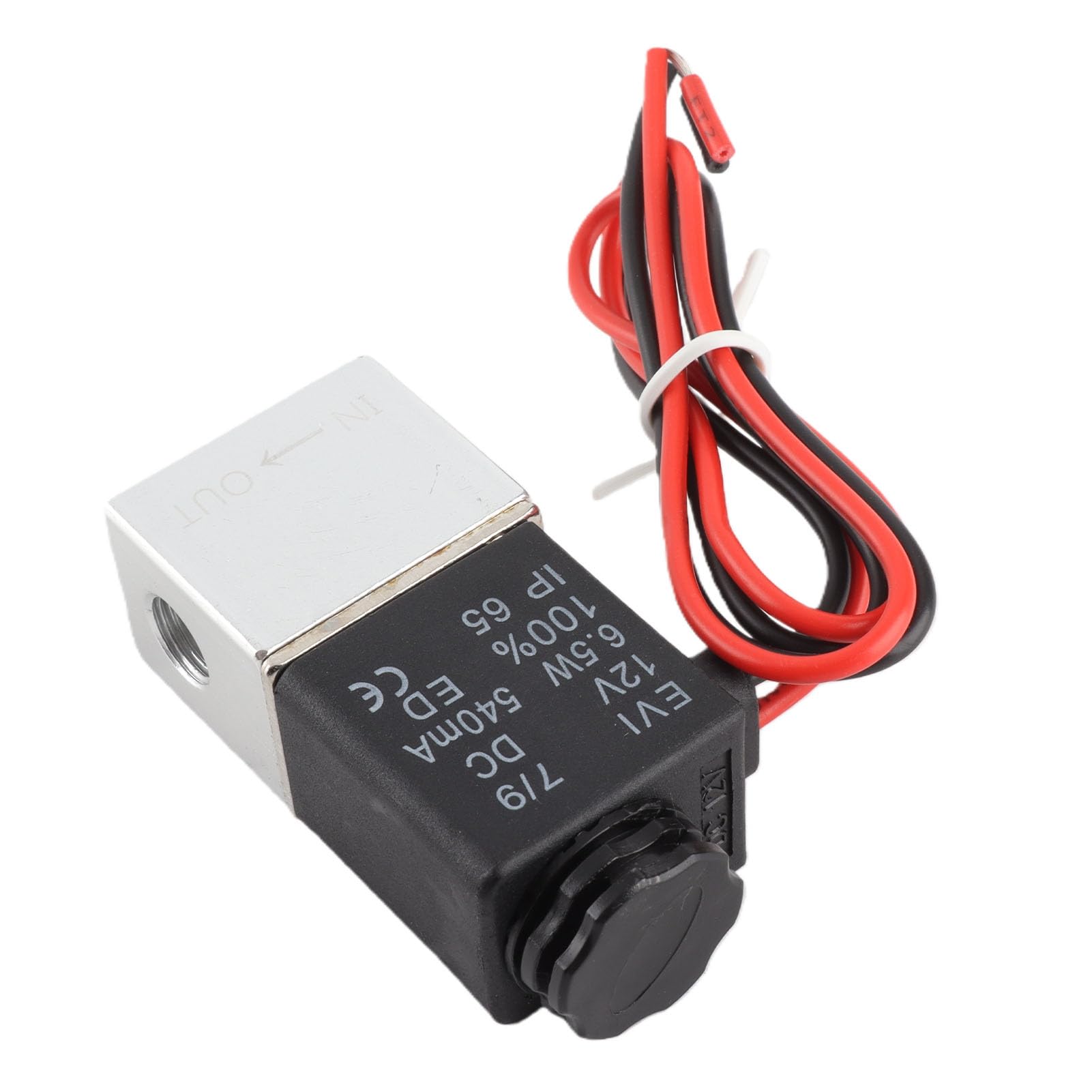 Elektromagnetyczny zawór pneumatyczny, 12 V DC 1/8", 2 drogi, normalnie zamknięte, aluminiowy pneumatyczny zawór elektromagnetyczny gazowy kontroler wody w płynie do systemu pneumatycznego
