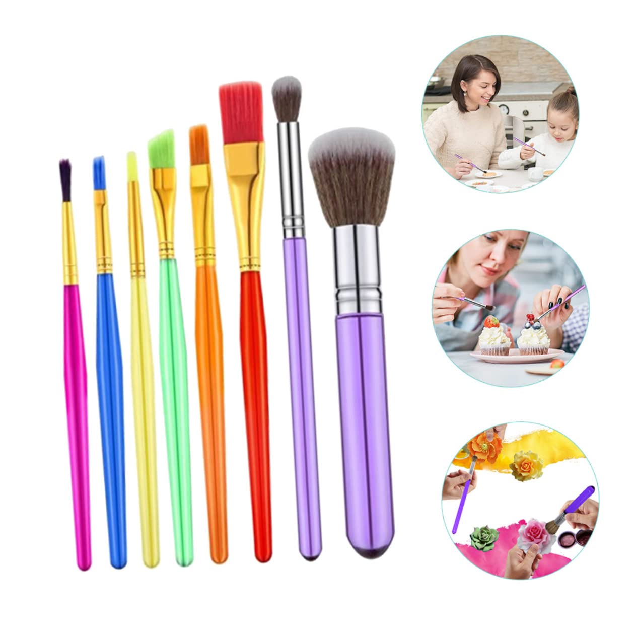 MAGICLULU 4 Set Custodia per Penna con Incisione Fondente Torta Kit di Decorazione di Biscotti Spruzzatori Tortiere di Grandi Dimensioni Cottura al Forno Mousse Decorare Plastica 8 Pezzi * 4