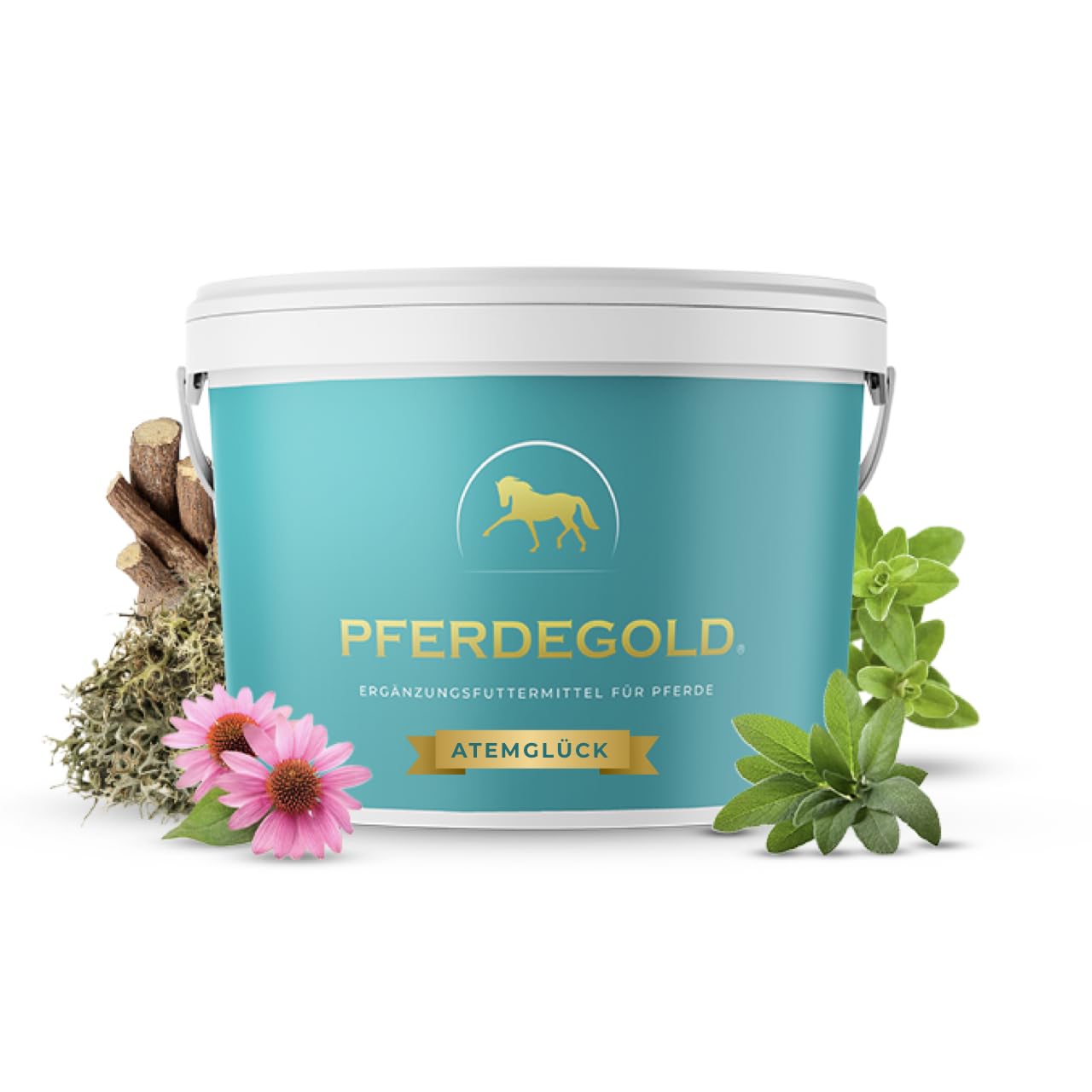 Atemglück 1,5kg | Pferde Pellets mit optimaler Kräuter-Versorgung - Für alle Pferderassen - 100% Natürlich - Made in Germany