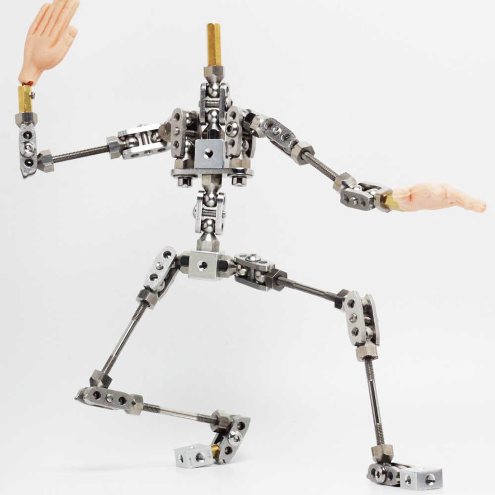 Armadura de acero inoxidable para stop motion y diseño de personajes en escala de 20cm