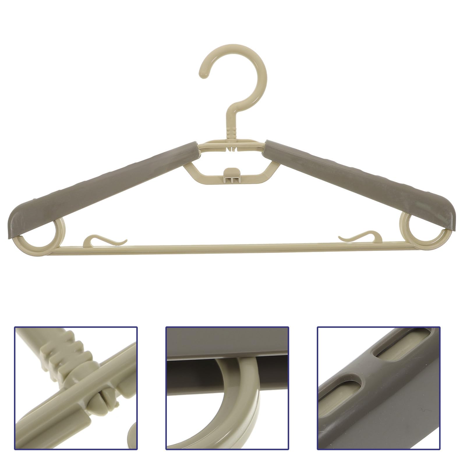 Grucce Regolabili Struttura Robusta Set di 10 in ABS Resistenti alla Ruggine Extra Larghe 16-23 Pollici per Giacche e Cappotti in Armadio
