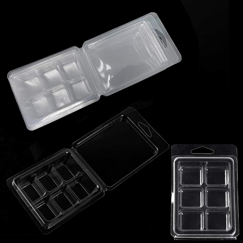 50 Stampi Per Cera E Sapone 6 Cavità - Forme Quadrate 2.5x2.2cm In PET Trasparente | Fai Da Te - Foto 7