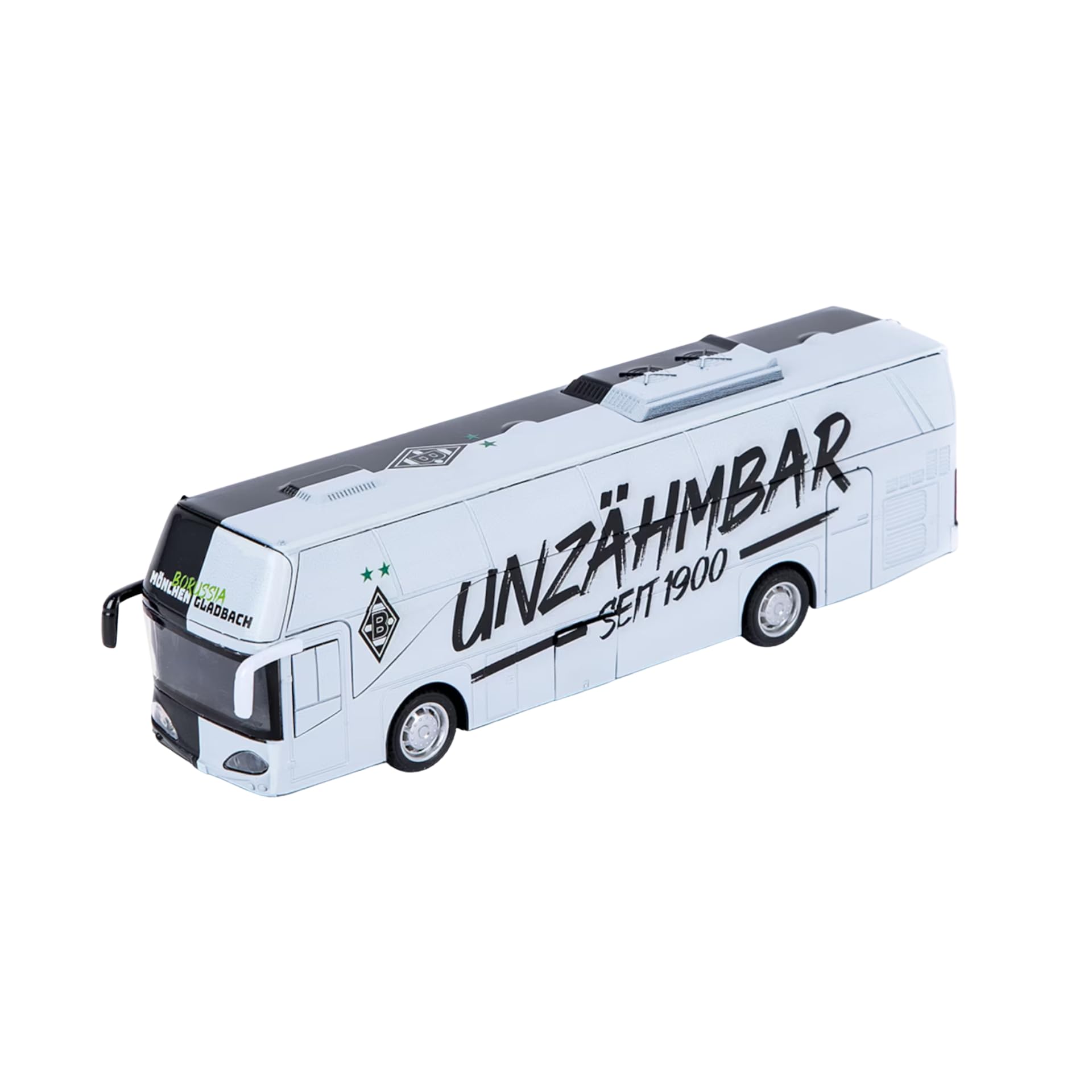Borussia Mönchengladbach Mannschaftsbus Spielzeug | Offizieller Fanartikel Fohlenshop | Gladbach Bus mit Sound & Rückziehfunktion, Kinder Spielzeugbus