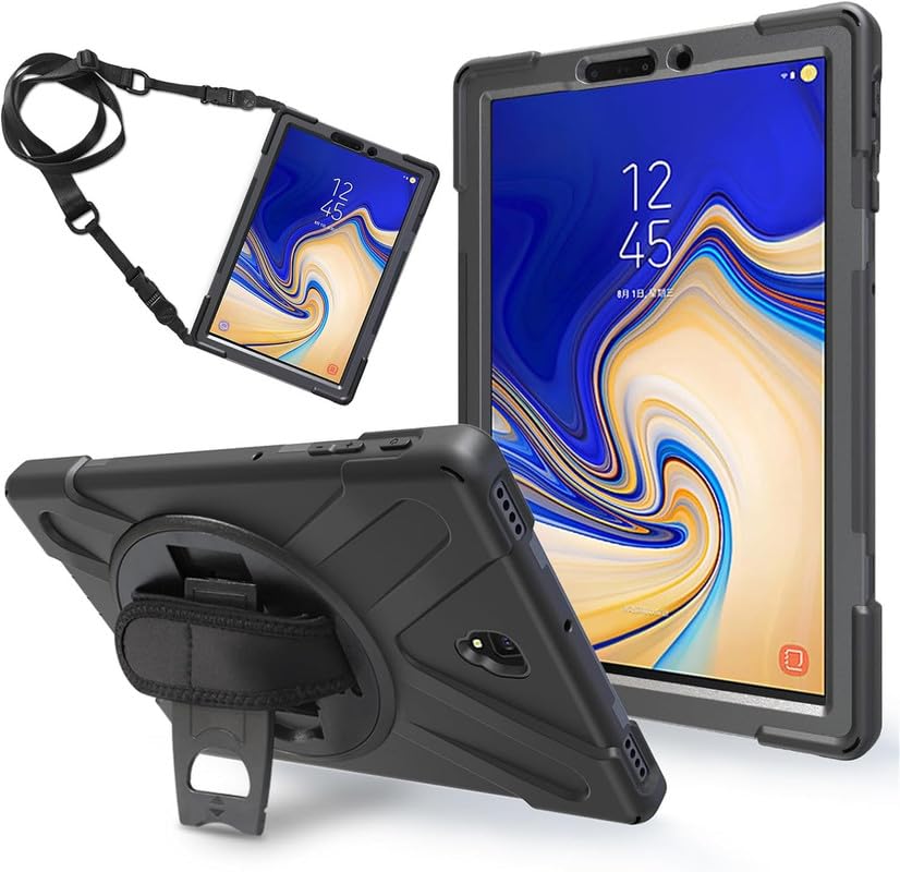 Image of MoreFit Hybrid Back Cover Case with Kickstand Wheel Pattern for Samsung Galaxy Tab S4 / SM-T830 / T835