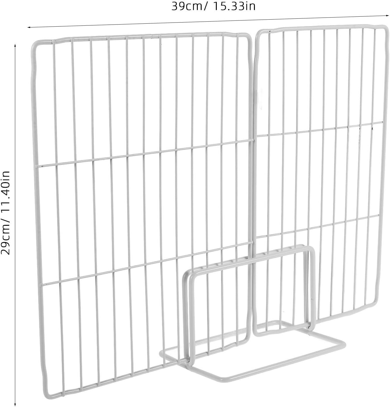 2pcs Freezer Section Divider Wire Shelf Organizer for Kitchen Organization, White Iron Material with Easy Installation for Meat and Cold Storage Environment