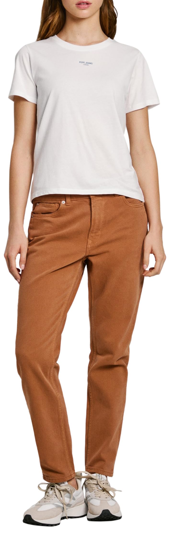 Pepe Jeans Women's Tapered Jeans Hw Pl204591, Jeans, Brown, 28W/30L