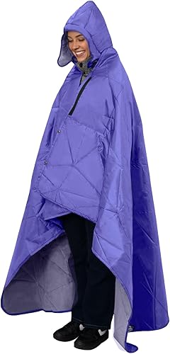 Miniatura 20 de Manta impermeable para exteriores, manta de estadio de forro polar plegable para eventos deportivos al aire libre, campamento, conciertos, A