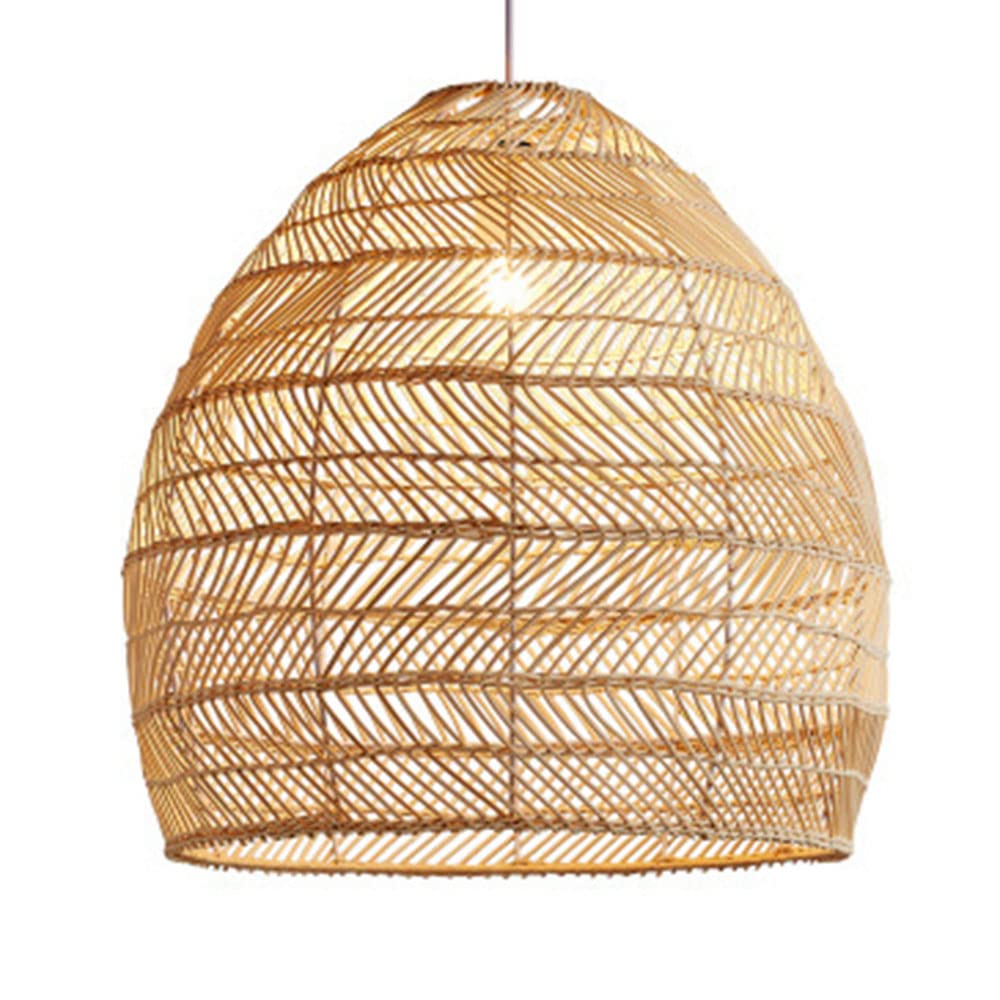 LYMSXAZOU Tea Room Rattan Chandelier Pastoral Interior Pendant Lights Nostalgic Creative Hanging Lamp Natural Farmhouse Chandeliers Nordic Personality Lighting Fixture For Living Room,Dinner