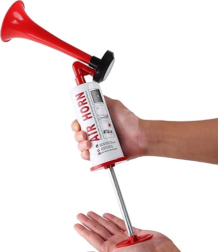 Miniatura 1 de AOLINHAN - Bocina de aire reutilizable para lancha bocina de mano para estadio bocina de aire de seguridad personal bocina de aire portátil bocina