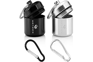 Air-o-Swiss® Portable Keychain Pill Holder Case - Discreet Waterproof Mini Pill Container Carrier