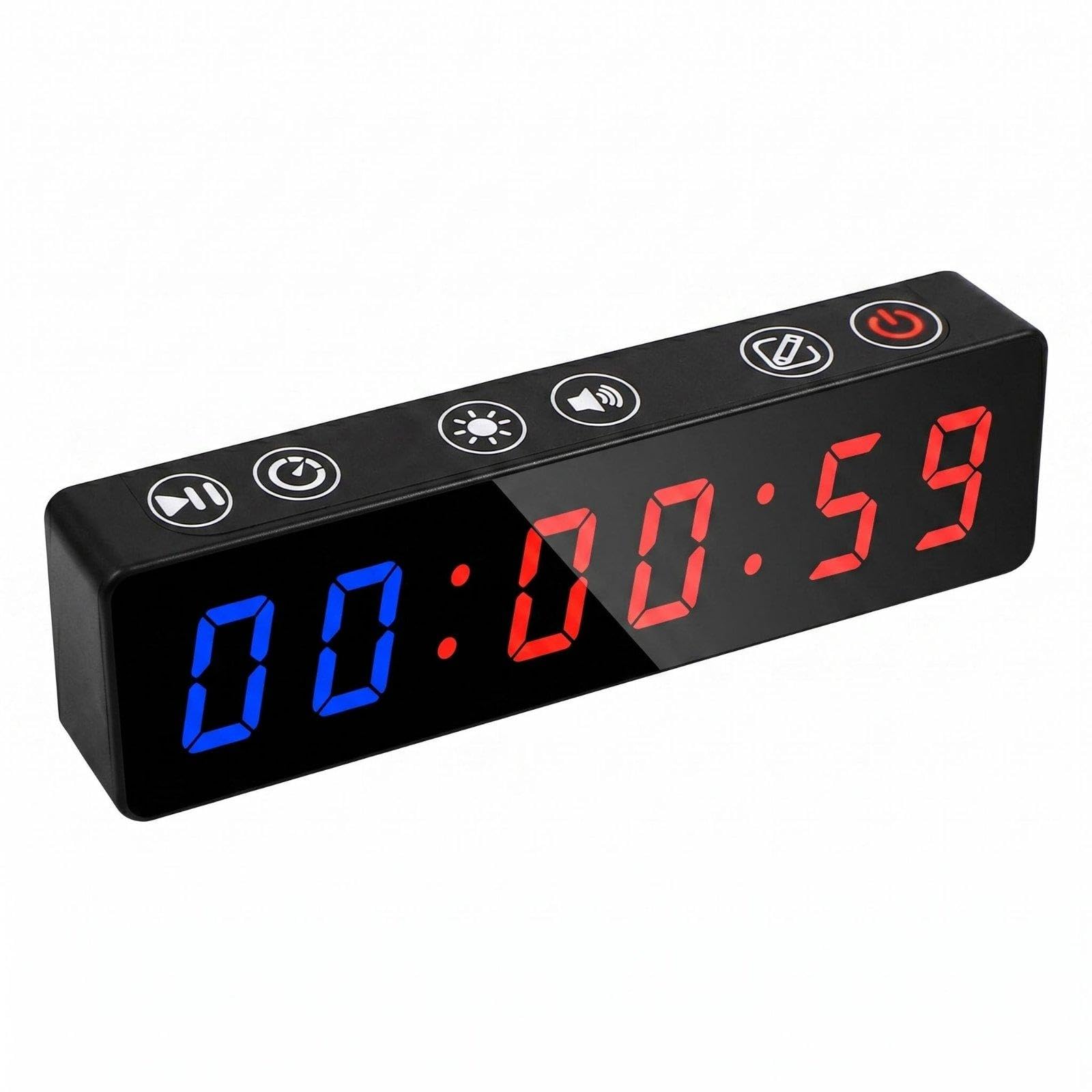 LED Fitness Timer Workout Interval Mode Mode Digital Interval Timer USB-C Charging Fitness Stopwatch Blue Red|Sporting Goods| Fitness Running & Yoga| Fitness Technology| Stopwatches-image-16