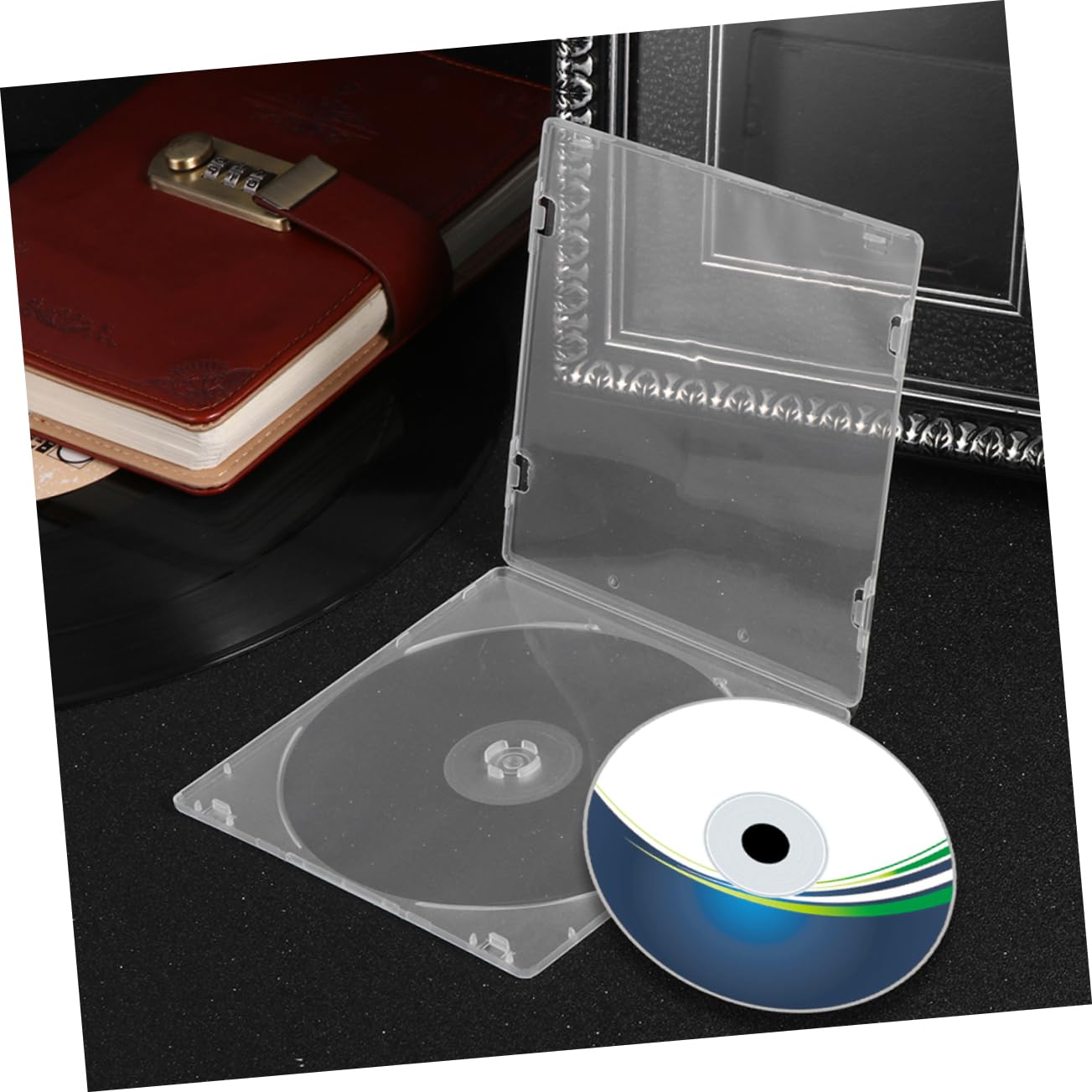 PERSELOSO 15pcs Transparent CD Case Organizers Portable Storage Box for Dvds Scratch Resistant Protection Easy Identification for Travel present Giving