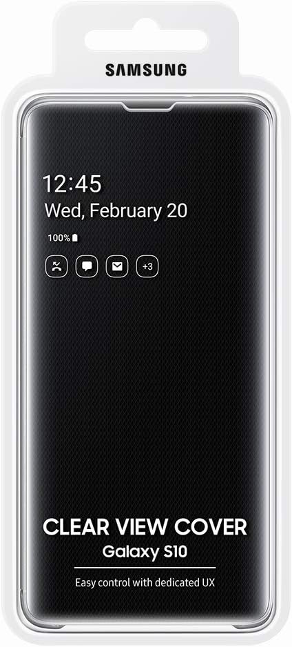 Samsung Original Galaxy S10 Protective Clear View Folio Cover Case - Black