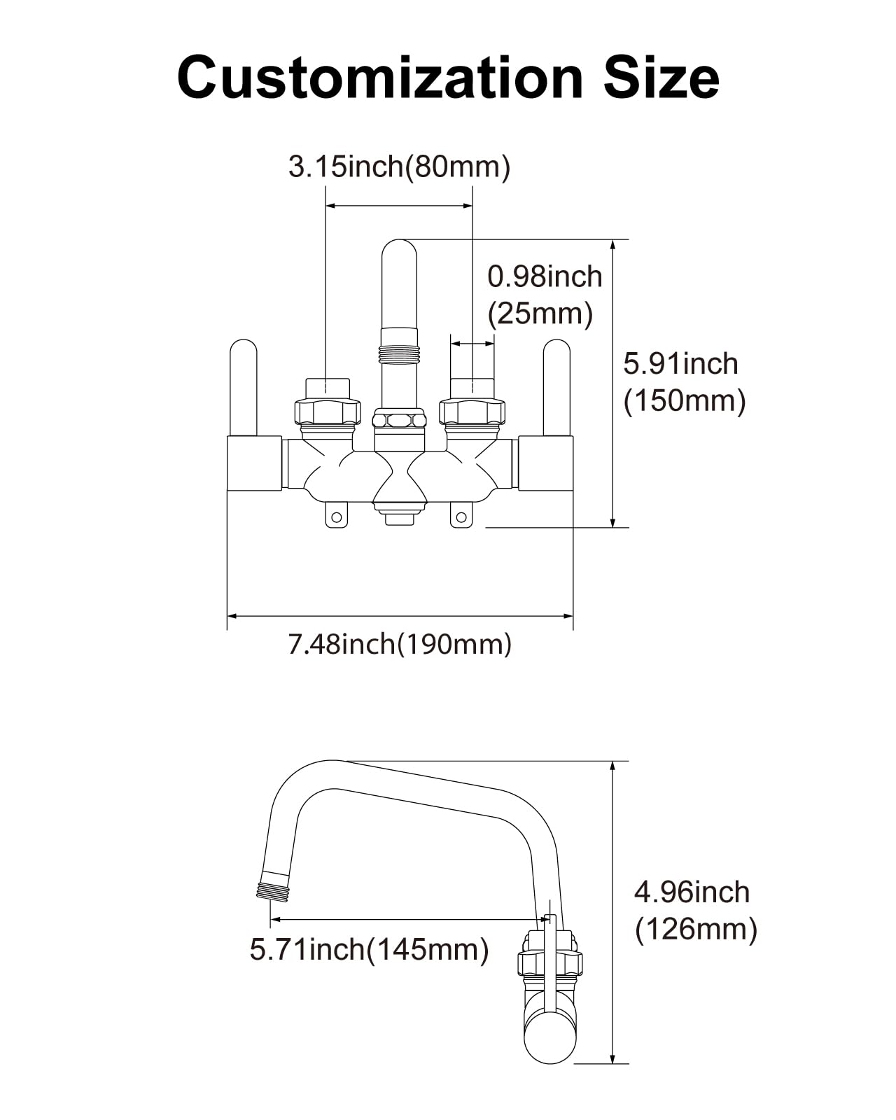 Aolemi Laundry Sink Faucet - Wall Mount Chrome -7 Aolemi Laundry Sink Faucet - Wall Mount Chrome -7