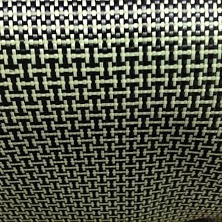 GatherTOOL Yellow Kevlar & Carbon Fiber Mixed Fabric Plain Hybrid Carbon Kevlar Cloth 100D / 3K 200gsm 12