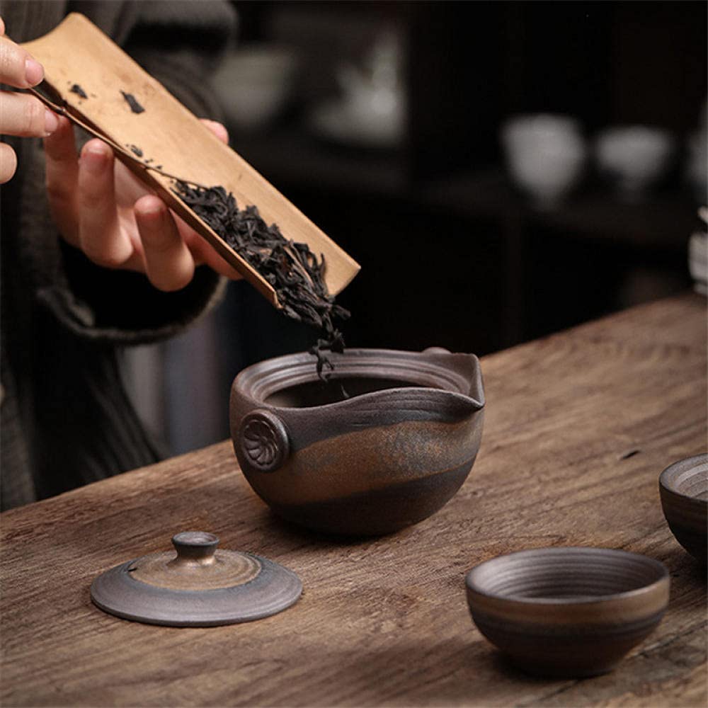 Tetera Juego De Té Teapot Tetera De Té Tea Kettle Conjunto De Té De Cerámica Hecha A Mano Incluyendo 1 Olla + 2 Tazas Creativa Retro Tetera De La Tetera De La Tetera De La Tetera De La Oficina De La O