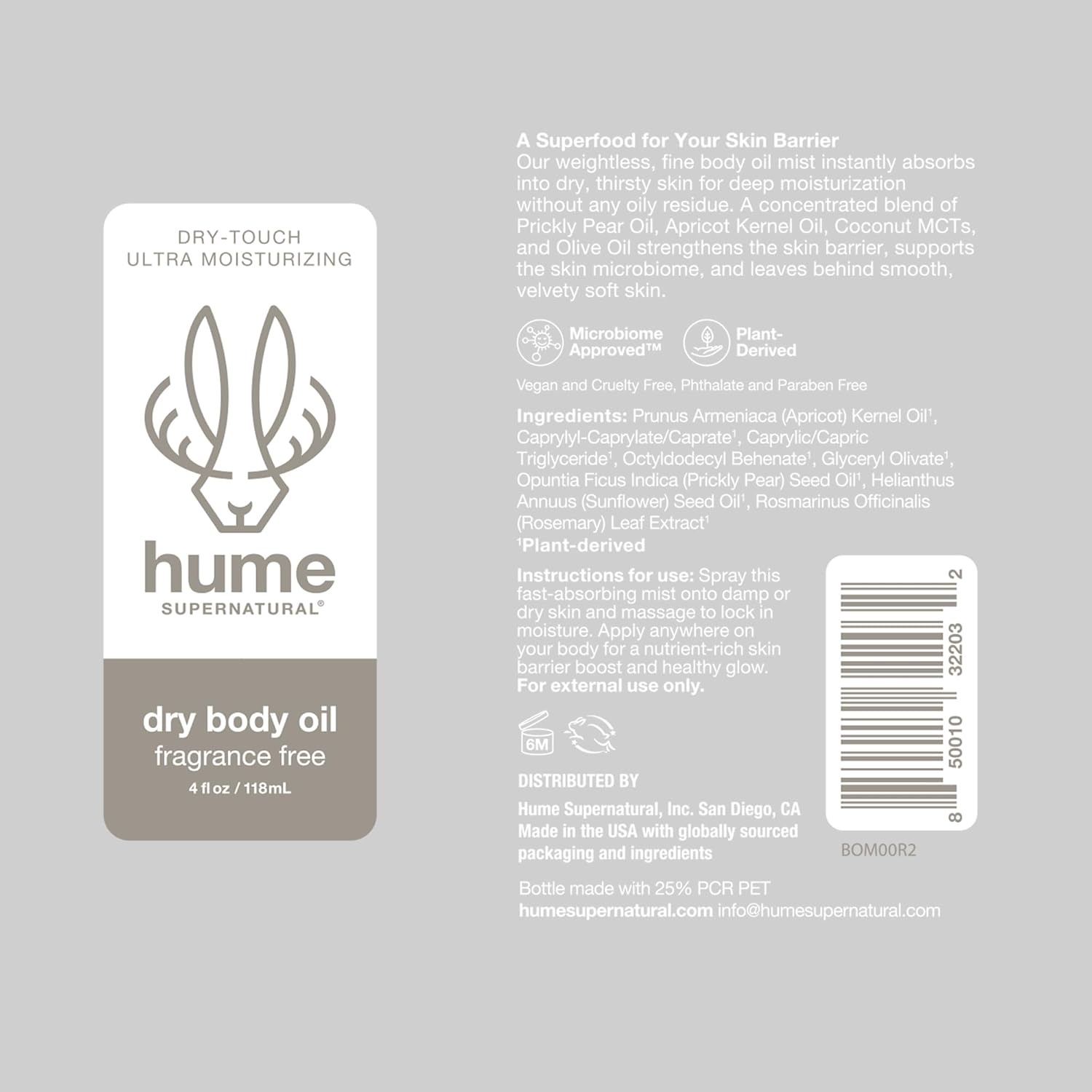 HUME SUPERNATURAL Dry Body Oil Spray - Moisturizing Oil for Dry Skin, After Shower Hydrating Body Oils for Women and Men, Nourishing, Glow, Fragrance Free, 2-Pack - Image 9