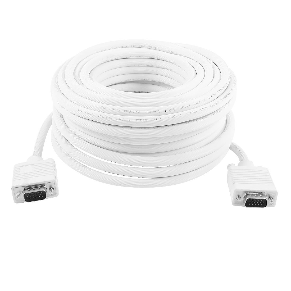 Ruilogod VGA Mężczyzna do męskiego przedłużającego kabel adaptera 20m do monitora projektora PC