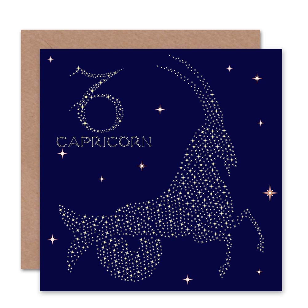 Wee Blue Coo ASTROLOGY CAPRICORN STAR SIGN CONSTELLATION BLANK GREETINGS BIRTHDAY CARD