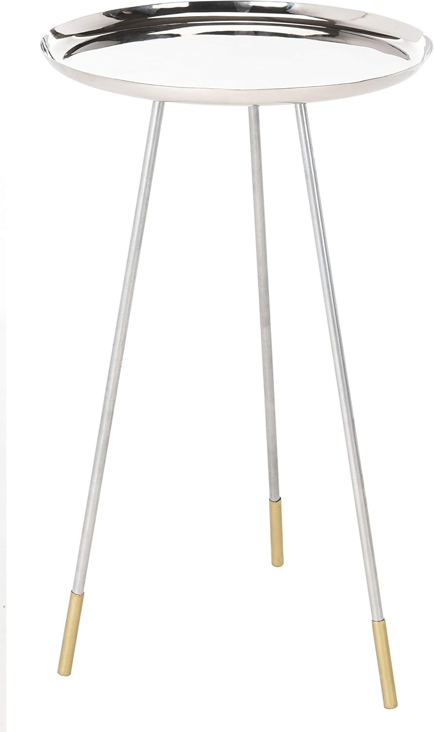 Safavieh Home Calix Silver and Gold Tripod Leg Side Table