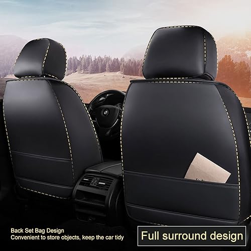 Miniatura 5 de FXJFCU 5-Seater Car Seat Covers Full Set Four Seasons Universal All-Inclusive Seat Cushions Waterproof Dustproof Leather Pad Compatible with Mazda