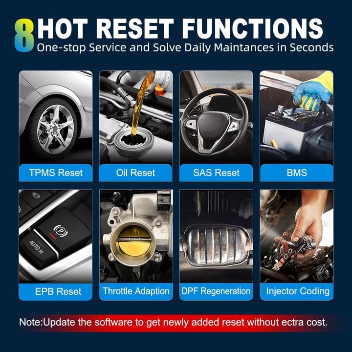 LAUNCH OBD2 Scanner CRP129E 2023 Newest Elite Ver, Engine/ABS/SRS/TCM Scan Tool 8 Reset Oil Lamp/EPB/TPMS/SAS/Throttle Body,Android 7.0,Wi-Fi Lifetime Free Update,Auto VIN,Print Report
