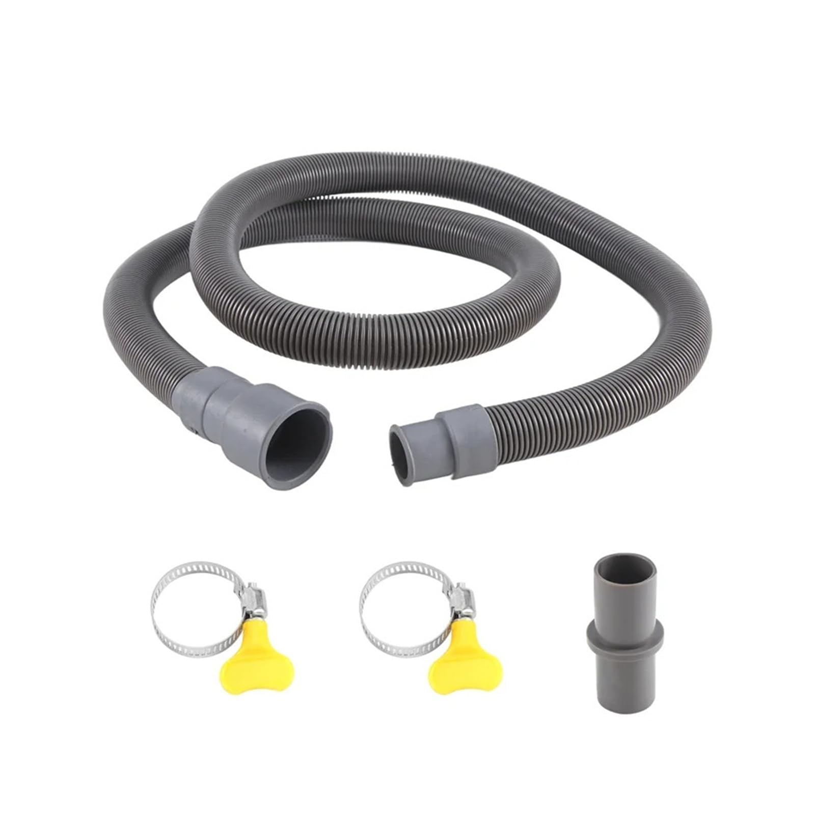 Genterun Gray 1.5 Meter Automatic Drum Washing Machine Drain Pipe，Compatible For Bibi ， Drain Hose Fittings