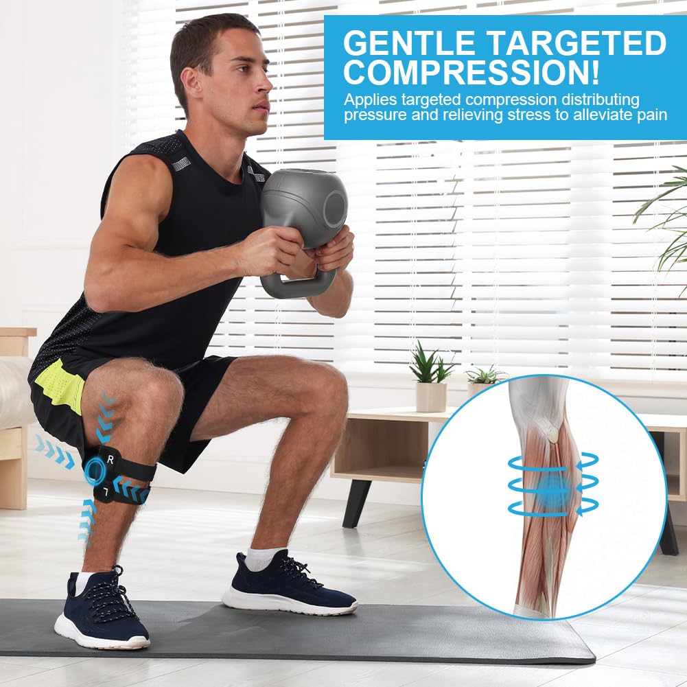 Rodillera Adjustable, Correa Rotuliana, Correa de sujeción para el Tendón Rotuliano, para Tendón Rotuliano, Correr, Saltar, Gym, Saltar, Béisbol, Escalada ect