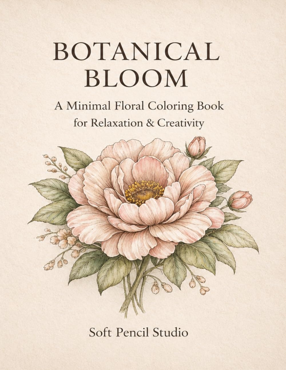 BOTANICAL BLOOM: A Minimal Floral Coloring Book for Relaxation & Creativity