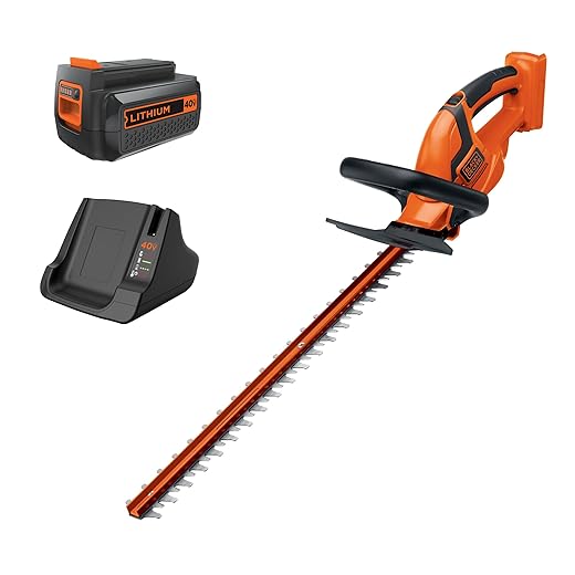 BLACK+DECKER 40V MAX Cordless Hedge Trimmer, 24-Inch (LHT2436)