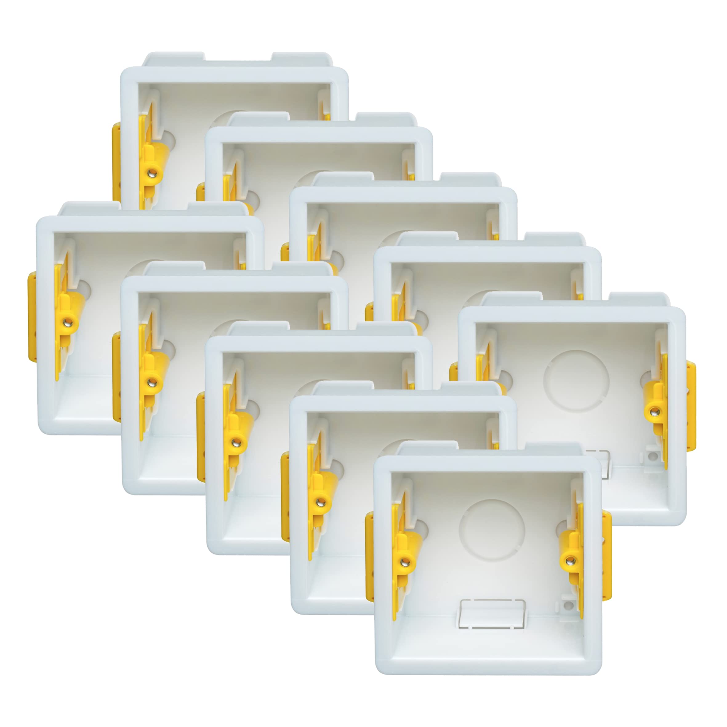 Buy 10x Pack Single 1Gang 47mm DryLining Back Box Electrical Wall