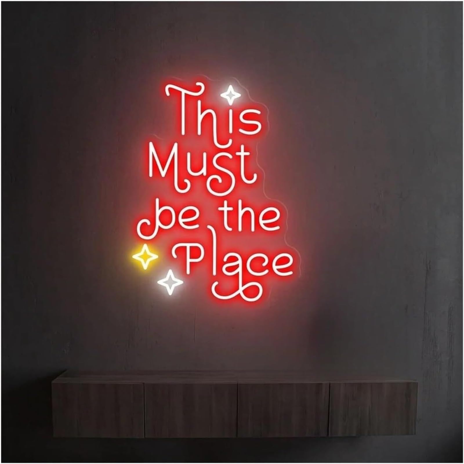 Wexxaii neon Light Sign for neon Lamp This Must Be The Place for Sign LED Light Dimmable for Powered 38cmx28cm(F)