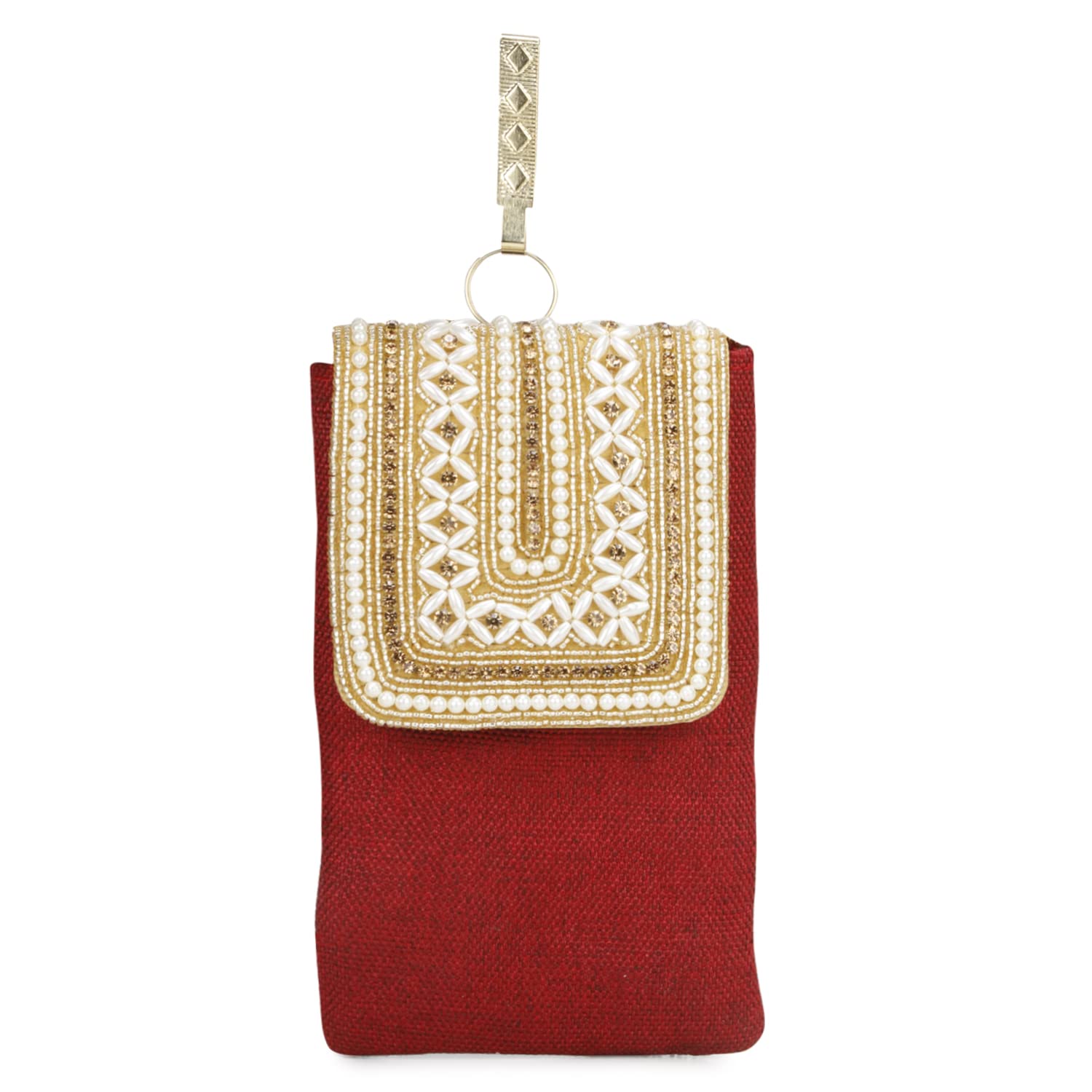 Shanvi handicraft Banjara Style Beaded Sling bag for Women | Crossbody Long Strap Purse | Handmade Natural Style| Hanging Purse (Multicolour) (Red) (B09QFQ6N9S) Amazon Price History, Amazon Price Tracker