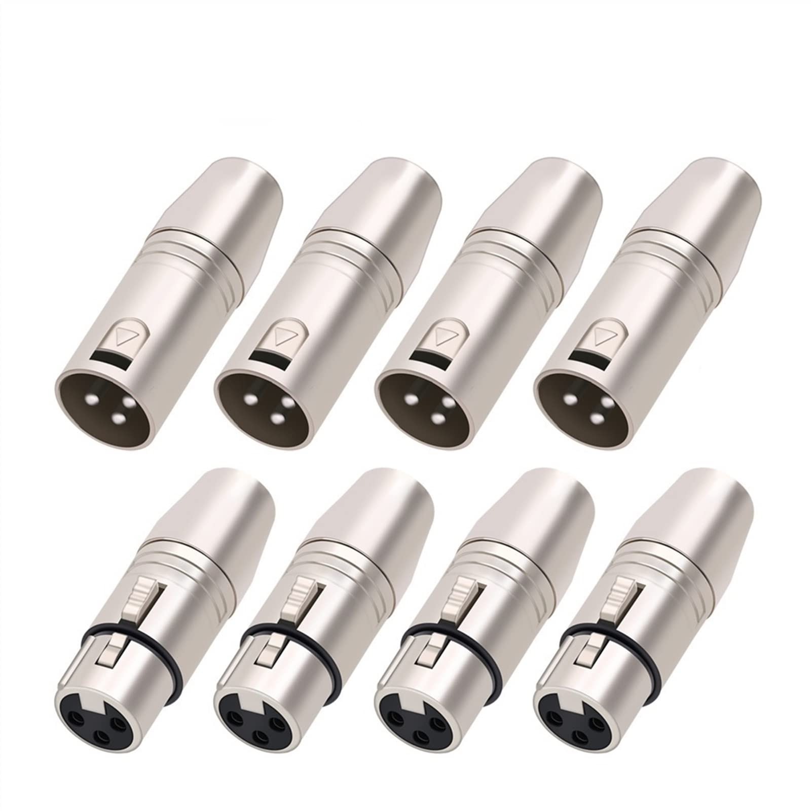 Convertidor de enchufe hembra macho plateado XLR de 3 pines a conector de Audio adaptador de micrófono estéreo Jack de 3,5mm 10 Uds (Size : 10xD1032F)