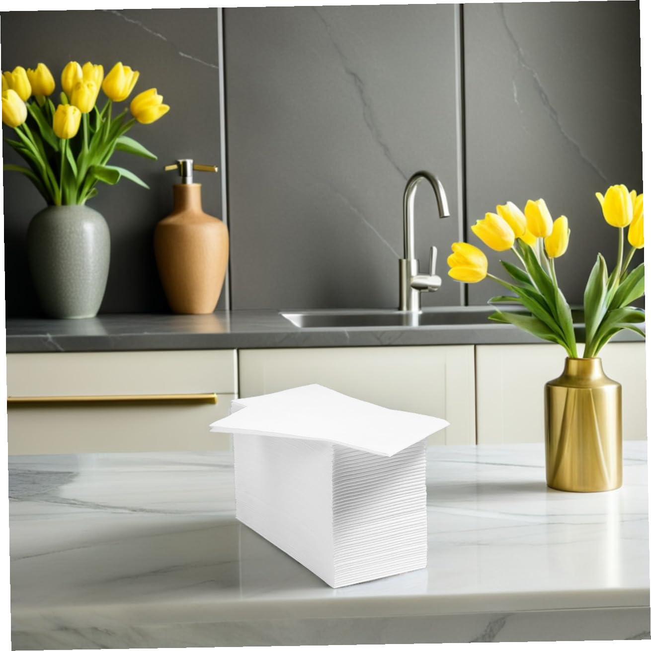 100piezas Servilletas Gruesas de Papel Servilletas Desechables Unidades para Fiestas Bodas y Eventos