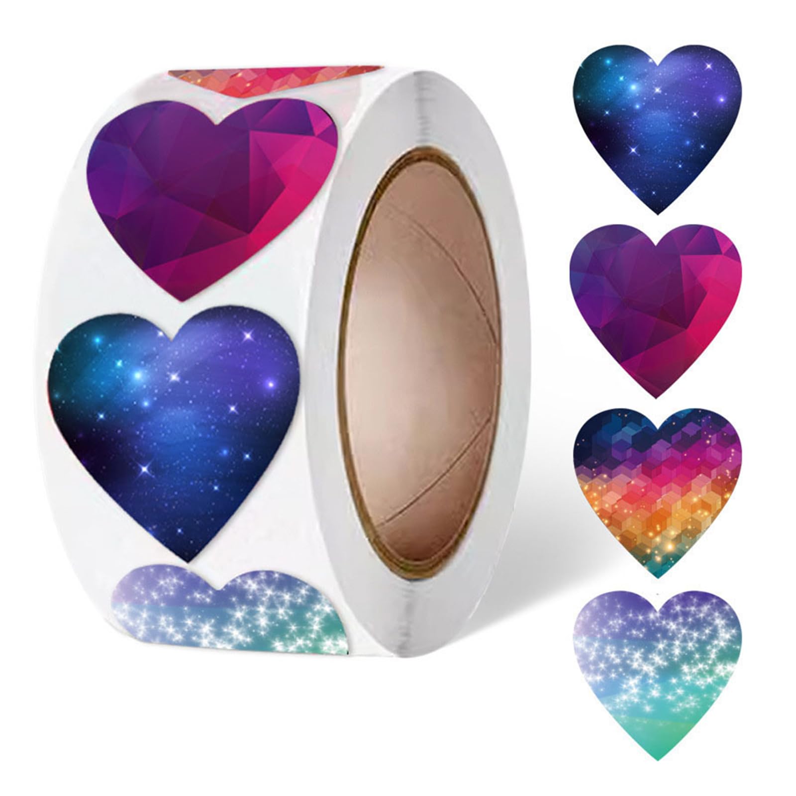 500Pcs Valentines Day Sticker 1Inch Heart Shape Sticker Adhesive Wrapping Label for Envelope Valentines Card Wedding Wedding