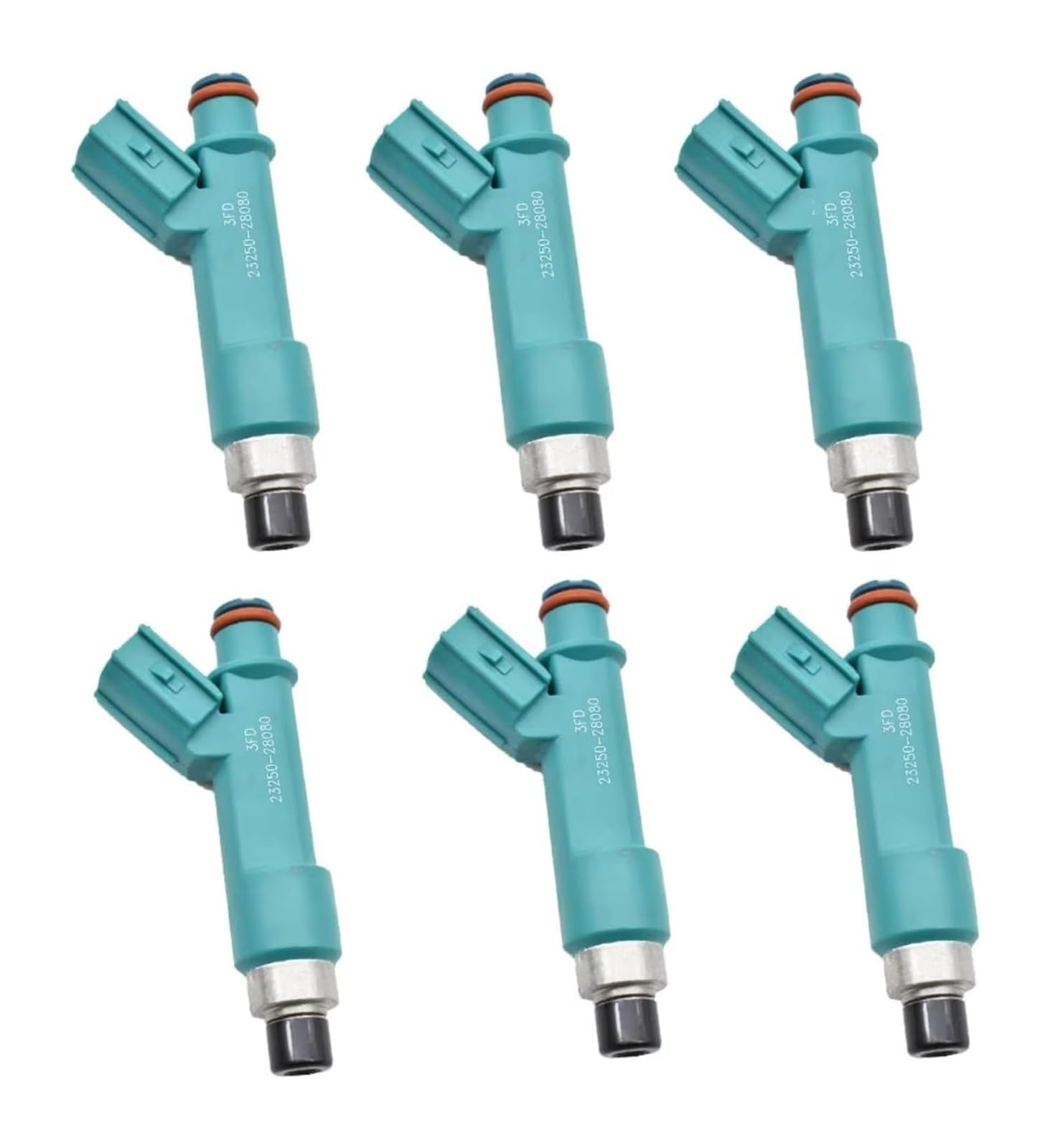 Petrol Fuel Injector for Toyota for Corolla for Highlander for Rav4 for Scion 2.4L 6X 23250-28080 Fuel Injector 23209-28080 Exhaust