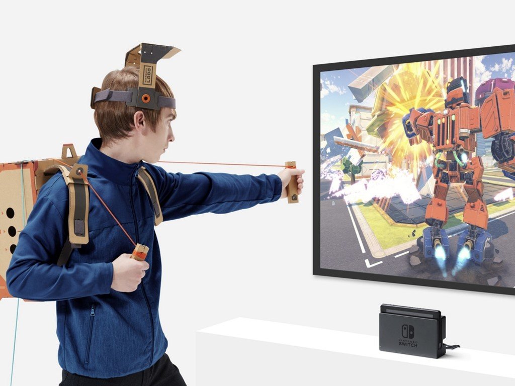 Nintendo Switch rojo/azul neón 32 GB Pack + Nintendo Labo – Kit robot