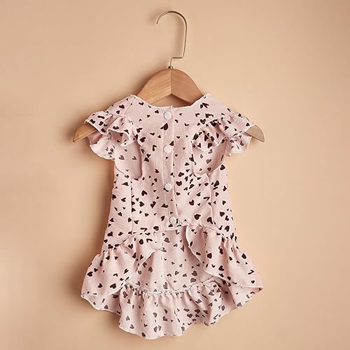 Miniatura 4 de Vestidos para perros pequeños y niñas, ropa de verano para perro, disfraces para perro, vestido de perro, estampado de corazón, lindos vestidos para