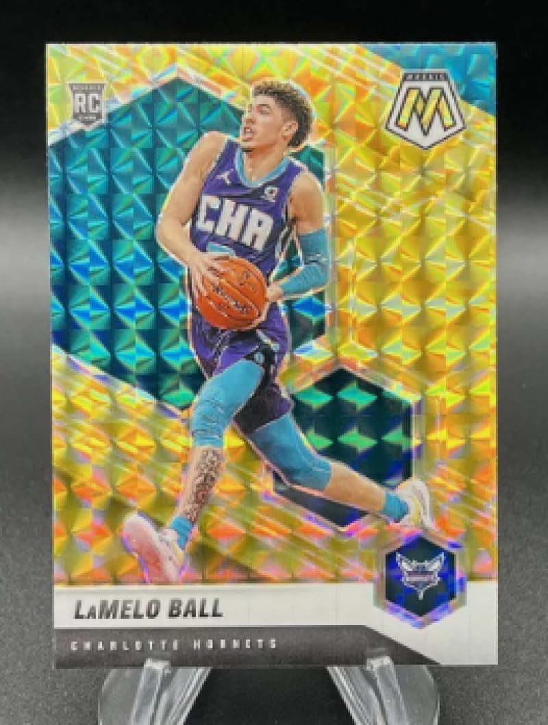 Basketball Trading Card 2020-21 Panini Mosaic Mosaic Reactive Yellow #202 LaMelo Ball NM Near Mint RC Rookie Hornets