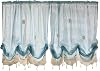 ABREEZE Balloon Curtains Adjustable Tie-Up Curtain Living Room Bedroom Shade Curtains,Light Blue 1Panel
