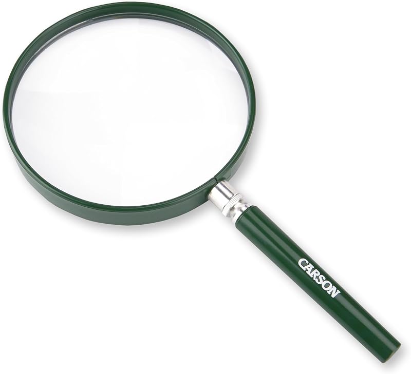 Carson BigEye Magnifier with Over-sized 5-Inch Lens (HU-20) | Handheld Magnifier for Kids with Large 5-inch Viewing Lens, STEM Education Tool for Kids (HU-20)