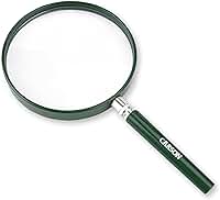 Lupa de mão Carson Big Eye com lente Extra grande de 13cm e Zoom 2x