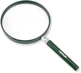 Lupa de mão Carson Big Eye com lente Extra grande de 13cm e Zoom 2x