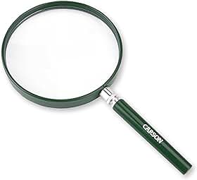 Lupa de mão Carson Big Eye com lente Extra grande de 13cm e Zoom 2x
